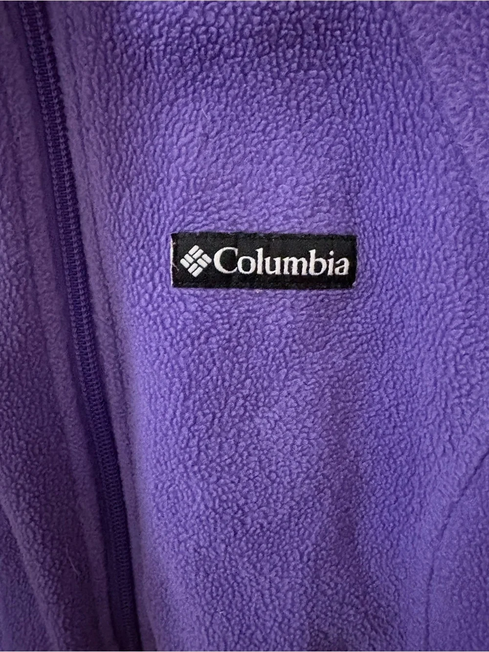 Columbia Purple Fleece Jacket with Logo Tag